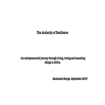 An entrepreneurial journey through living, loving and launching things in Africa