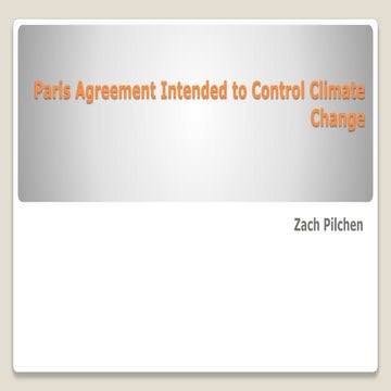 The Paris Climate Agreement | PDF