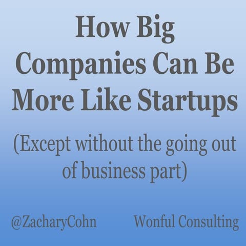 Hyatt Talk: How Big Companies Can Be More Like Startups (Without the 'going o...