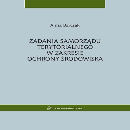 Zadania samorządu terytorialnego w zakresie ochrony środowiska - ebook