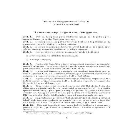 Zadania z programowania c | PPT