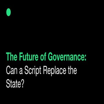 Vasyl Zadvornyy, Prozorro. The Future of Governance: Can a Script Replace the...