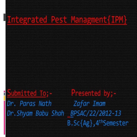 Integrated Pest Management