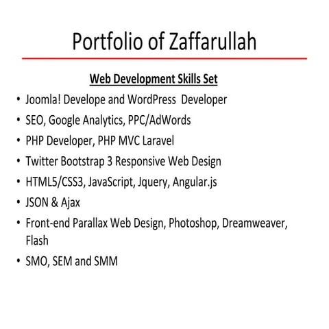 Zafar portfolio