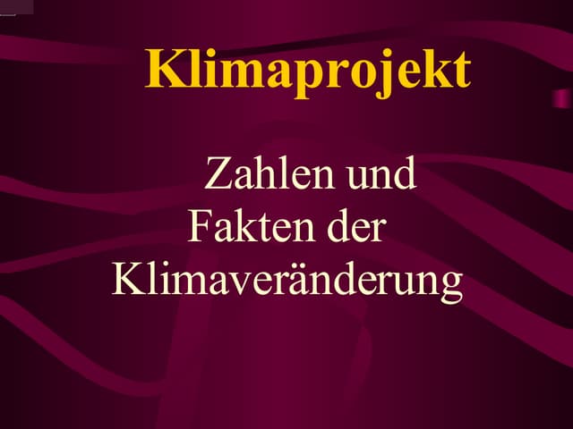 Zahlen Und Fakten Der Klimaveränderung