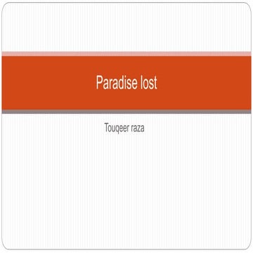 Paradise Lost 