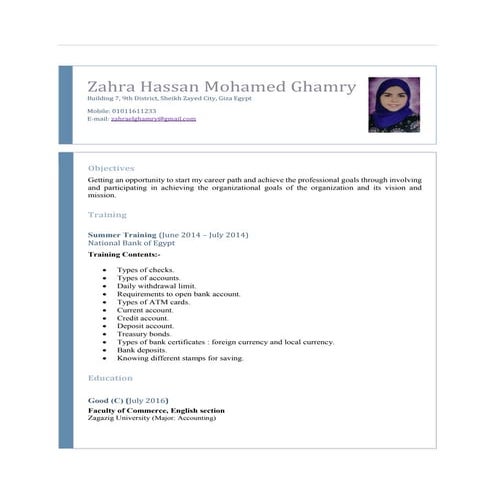 Zahraa resume