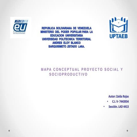 ZAIDA_ROJAS.pptx Ma conceptual Proyecto Social Proyecto Socioproductivo ...