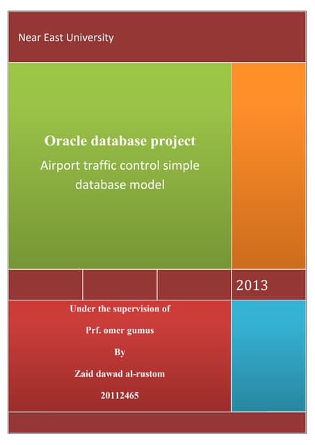 Airport traffic control simple database model