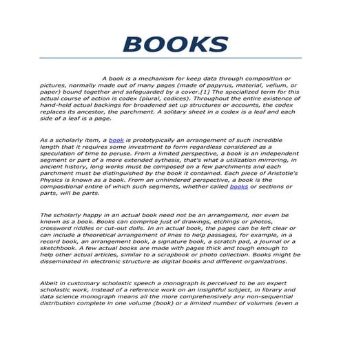 Parts Of A Book | PDF