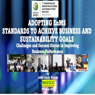Adopting Energy Management System Standards to Achieve Business and Sustainab...