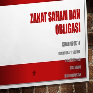 Zakat saham dan obligasi 