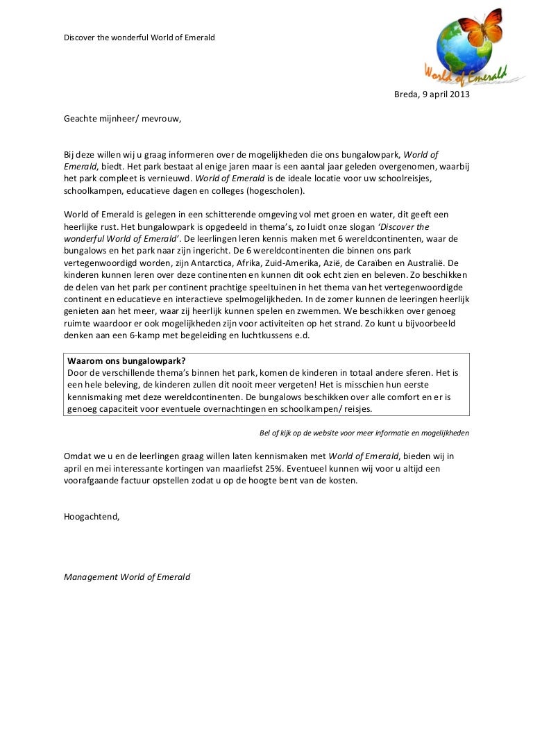 Zakelijke Brief Scholen