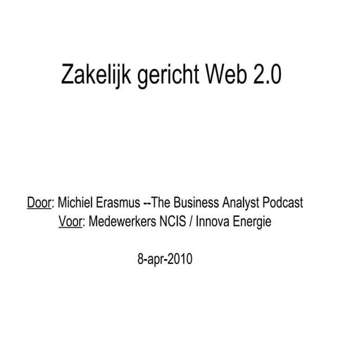 Zakelijkgericht Web 2.0