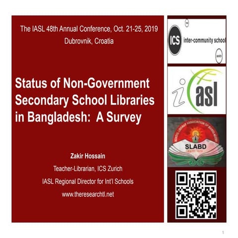 Status of Non-Government Secondary School Libraries in Bangladesh:  A Survey