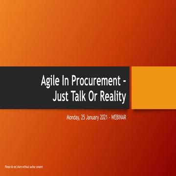 Zalando - How to introduce Procurement into an Agile Company?