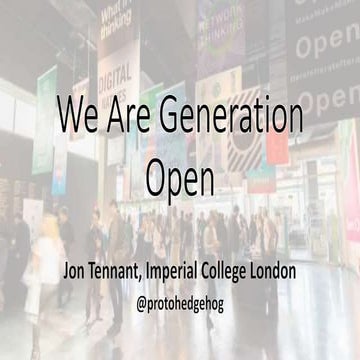 We Are Generation Open