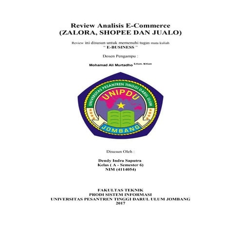 Review Analisis E-Commerce - ZALORA, SHOPEE DAN JUALO