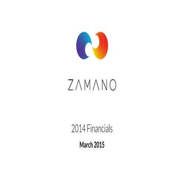 Zamano 2014 Financials
