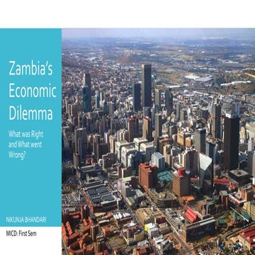 Zambia Economic Dilemma: Aid and Copper Dependency