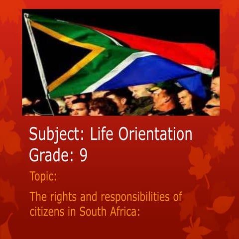 Life Orientation Grade 9 Rights and Responsibilities