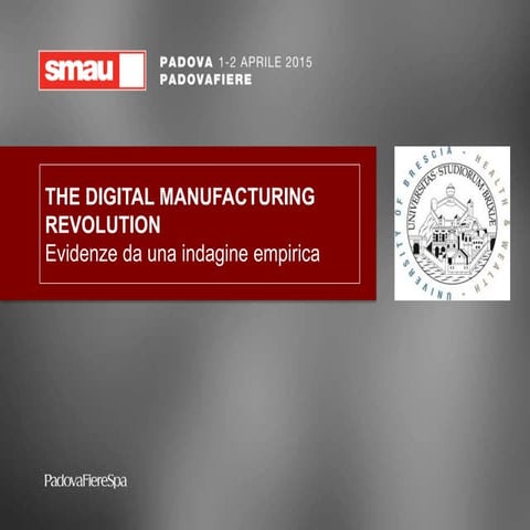 DIGITAL MANUFACTURING: i risultati di un'indagine empirica in Italia