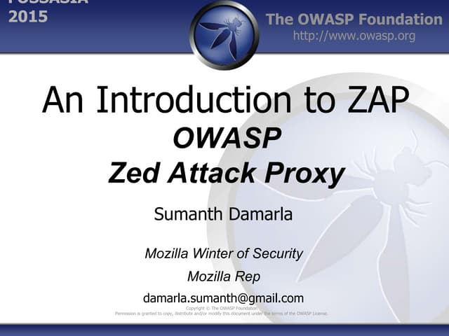 ZAP @FOSSASIA2015