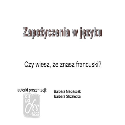 Zapożyczenia w języku polskim