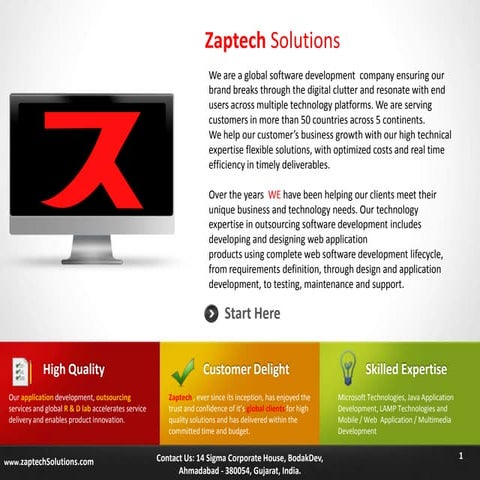 Zaptech Solutions Company Profile