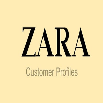 Zara brand personas