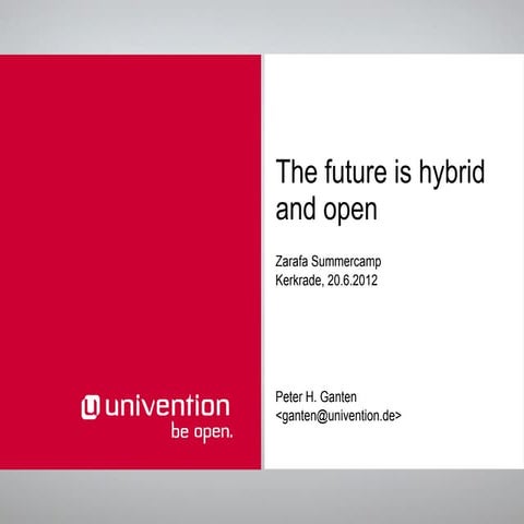 Zarafa SummerCamp 2012 - Keynote Peter Ganten