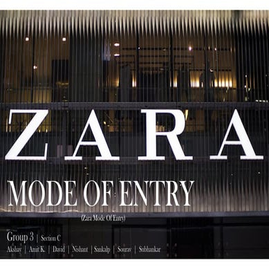 Zara Mode Of Entry