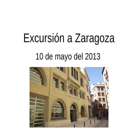 Excursión a Zaragoza