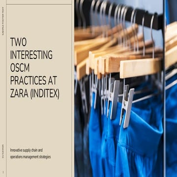 Innovative Supply Chain and Operations Management Practices at Zara ...