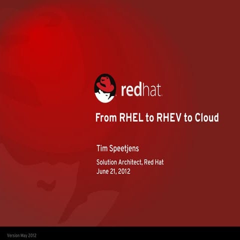 Zararfa SummerCamp 2012 - From RHEL to RHEV to Cloud