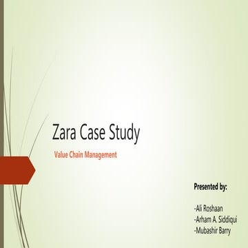 Zara Case Study (Value Chain Management)