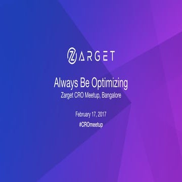 Presentations - Zarget CRO meetup 2017