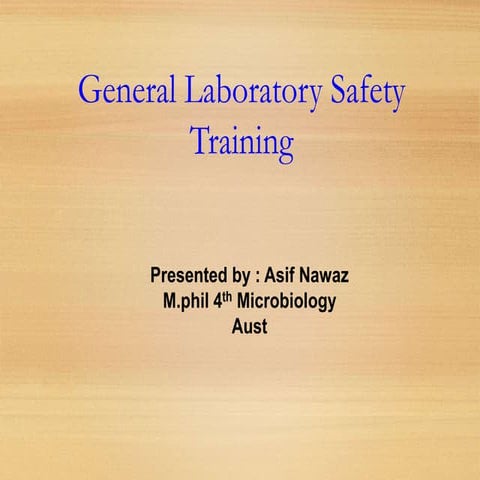 General Laboratory Safety Training
