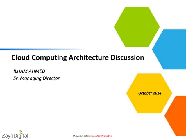 Cloud Computing Architecture Primer
