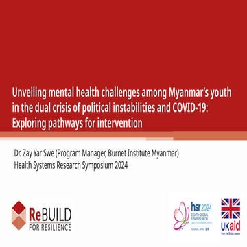 Unveiling mental health challenges among Myanmar’s youth in the dual crises of political instability and COVID-19, exploring pathways for intervention