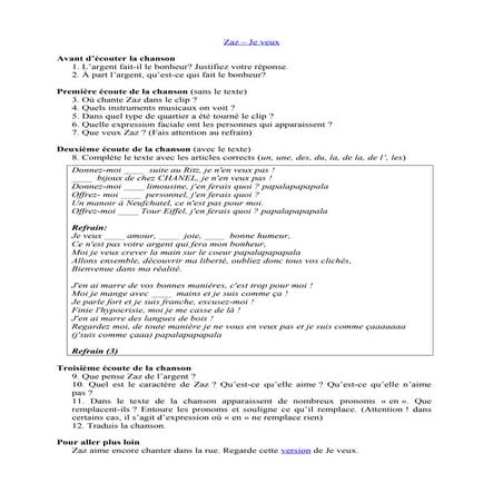 Zaz   je veux