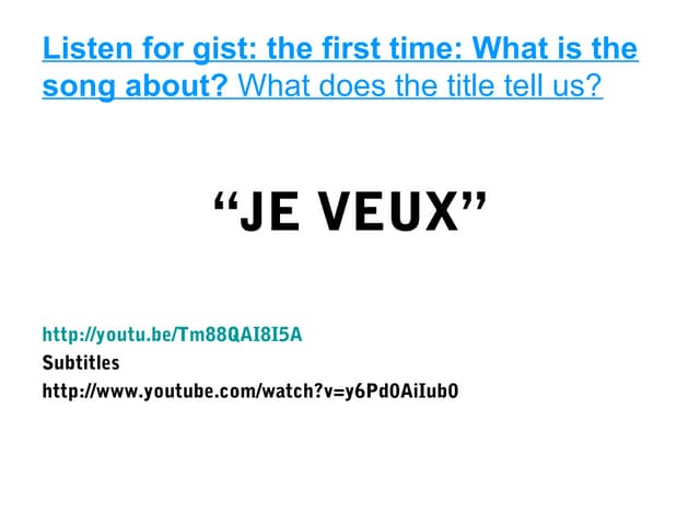 Заз je veux текст