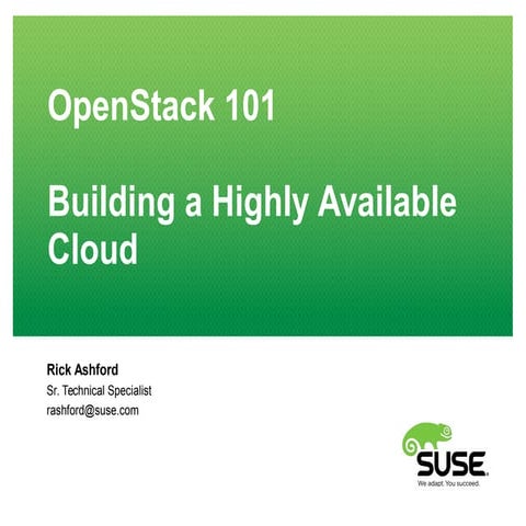 Open stack meetup 2014 11-13 - 101 + high availability