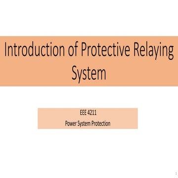 Electrical Power system Protective relaying | PDF