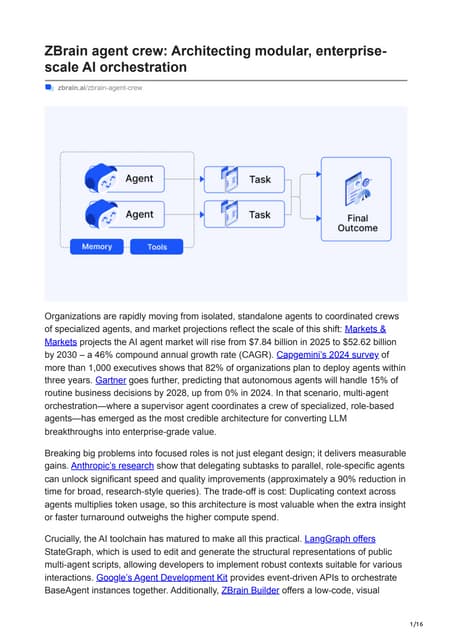 ZBrain agent crew Architecting modular enterprise-scale AI orchestration.pdf