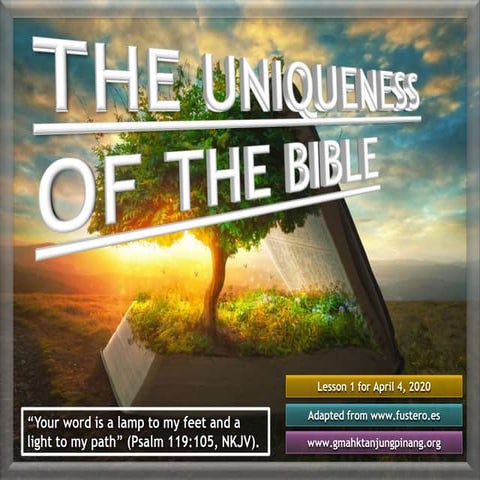 Sabbath school lesson 1 2nd quarter 2020