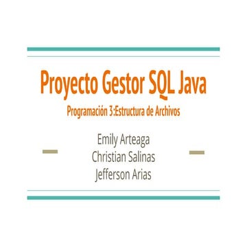 Proyecto gestor sql java