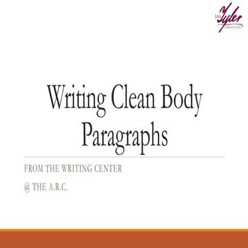 Writing the body