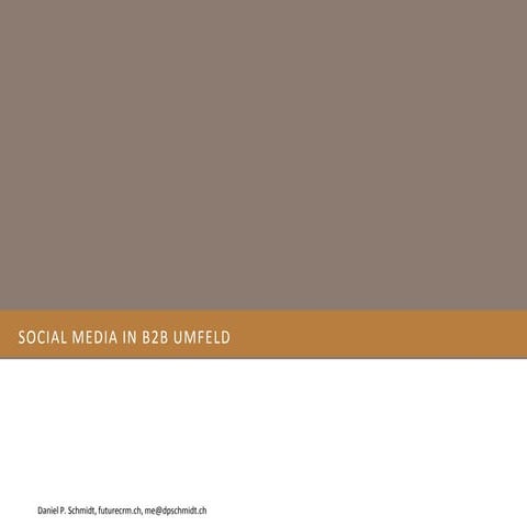 Social Media In B2b Umfeld