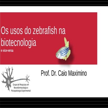 Os usos do zebrafish na biotecnologia (e vice-versa) | ODP